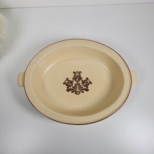 Vintage Pfaltzgraff Village Oval Stoneware Serving Bowl 10" x 8"- Casserole Dish